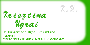 krisztina ugrai business card